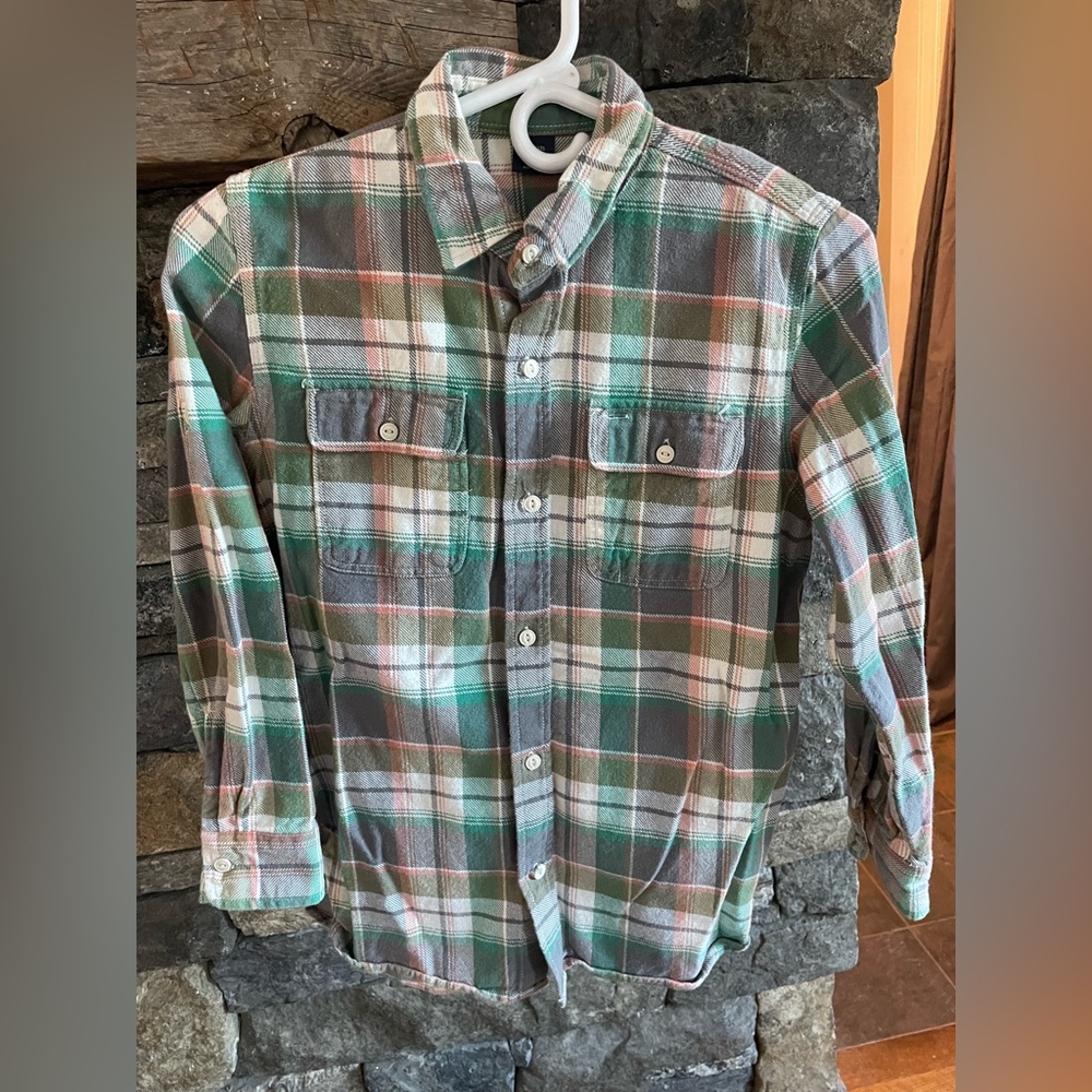 Plaid Flannel Button Down Button Up Shirt